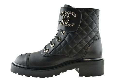 chanel quilted boots replica|chanel combat boots black.